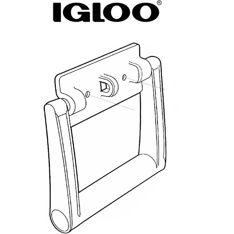 Igloo Premium Comfort Rubber Grip Swing-Up Handle, 25-75 Qt Coolers, White (1 Handle) - Image 3